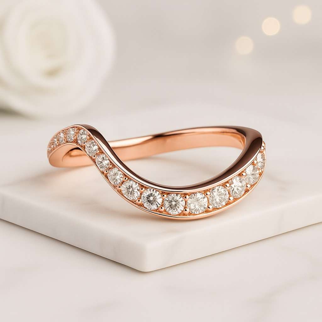 Half Eternity Band for Her Anniversary Gift Ring for Women