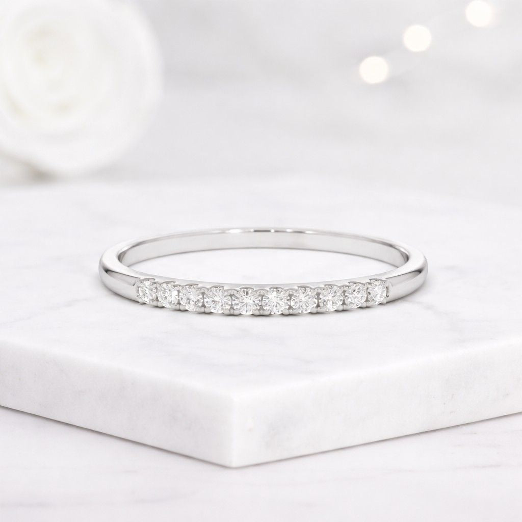 half eternity diamond wedding ring
lab grown diamond half eternity ring
promise bridal ring
