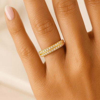 Half Eternity Moissanite Band