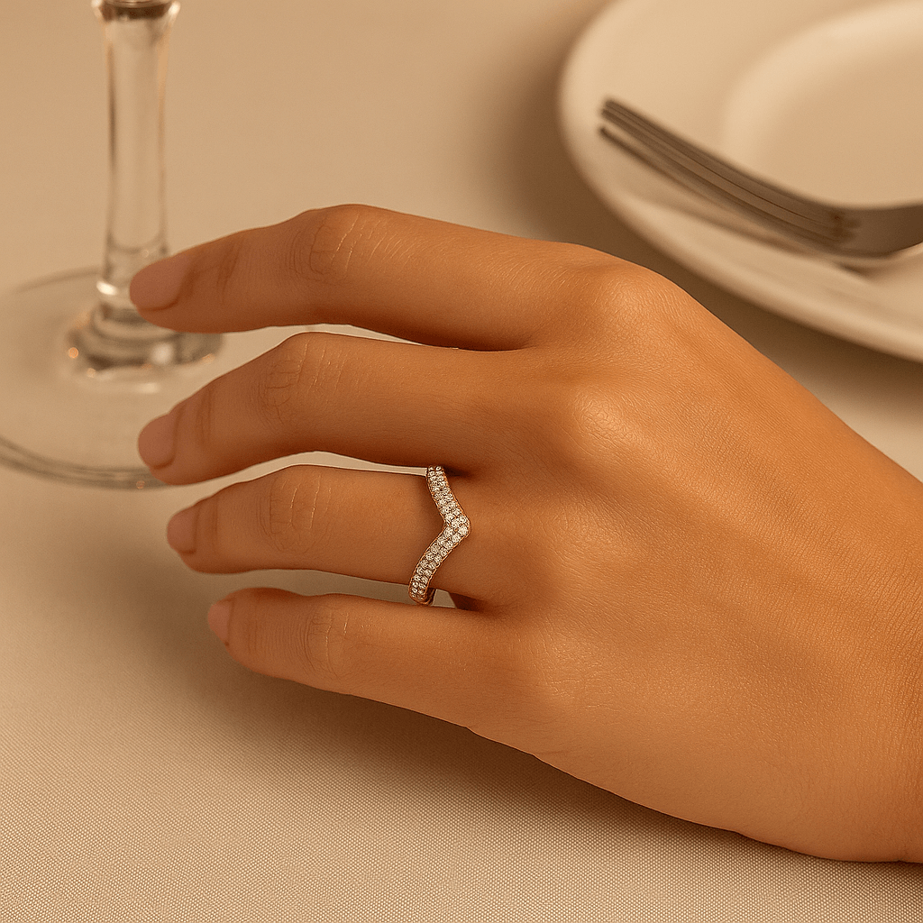 Half Eternity Moissanite Wedding Band
