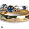 Hammered 10K Solid Gold Eternity Ring with Lab-Grown Diamond For Melanie Ferroni
