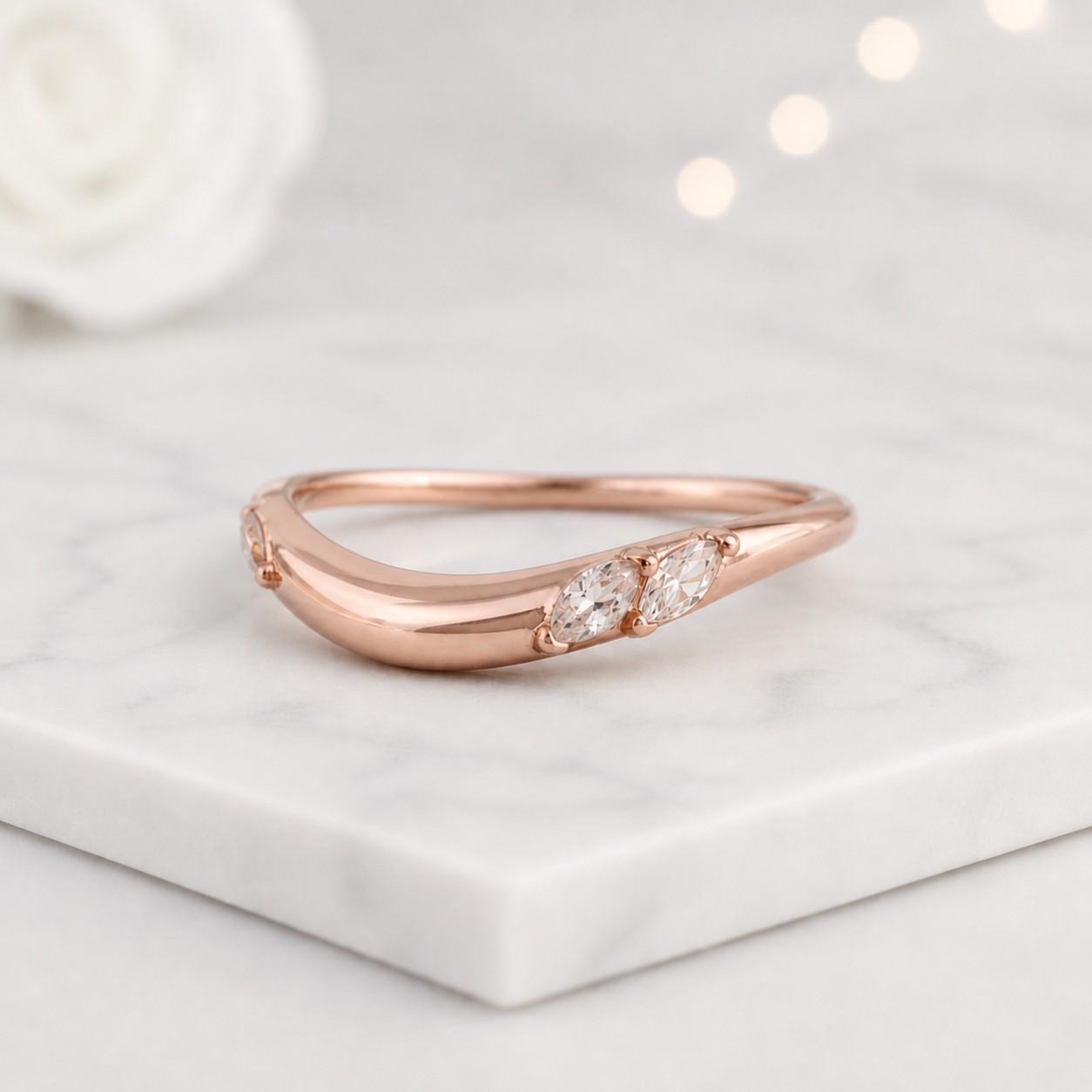 handmade marquise cut moissanite ring, d color vvs1 gold bridal ring, elegant minimalist engagement jewelry
