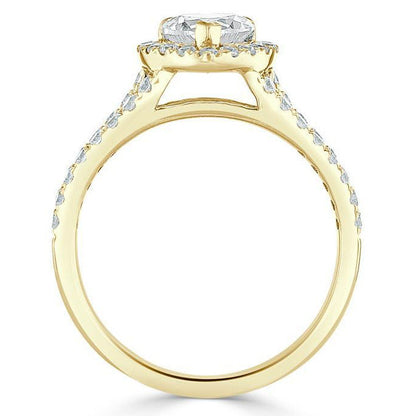 Heart Cut Lab Made Engagement Ring