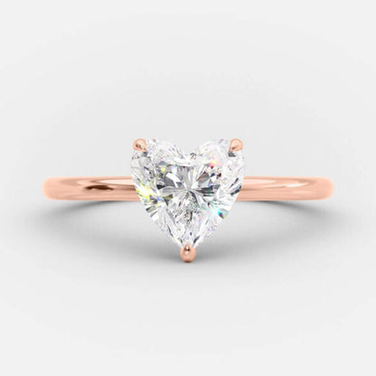 Heart Cut Solitaire Ring