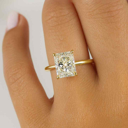 IGI CERTIFIED Elongated Radiant Cut Lab Grown Diamond Engagement Ring