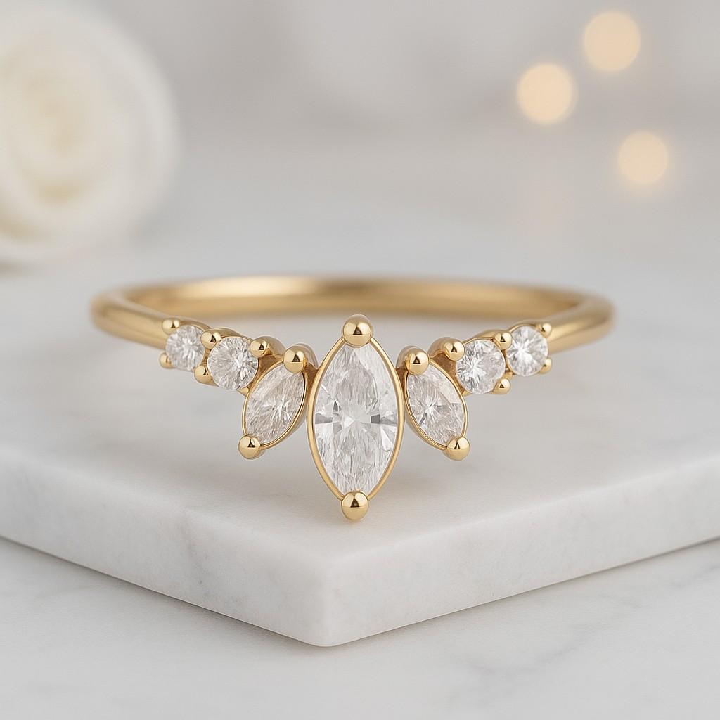 IGI Certified Wedding Ring Proposal Ring Vintage Style Diamond Ring