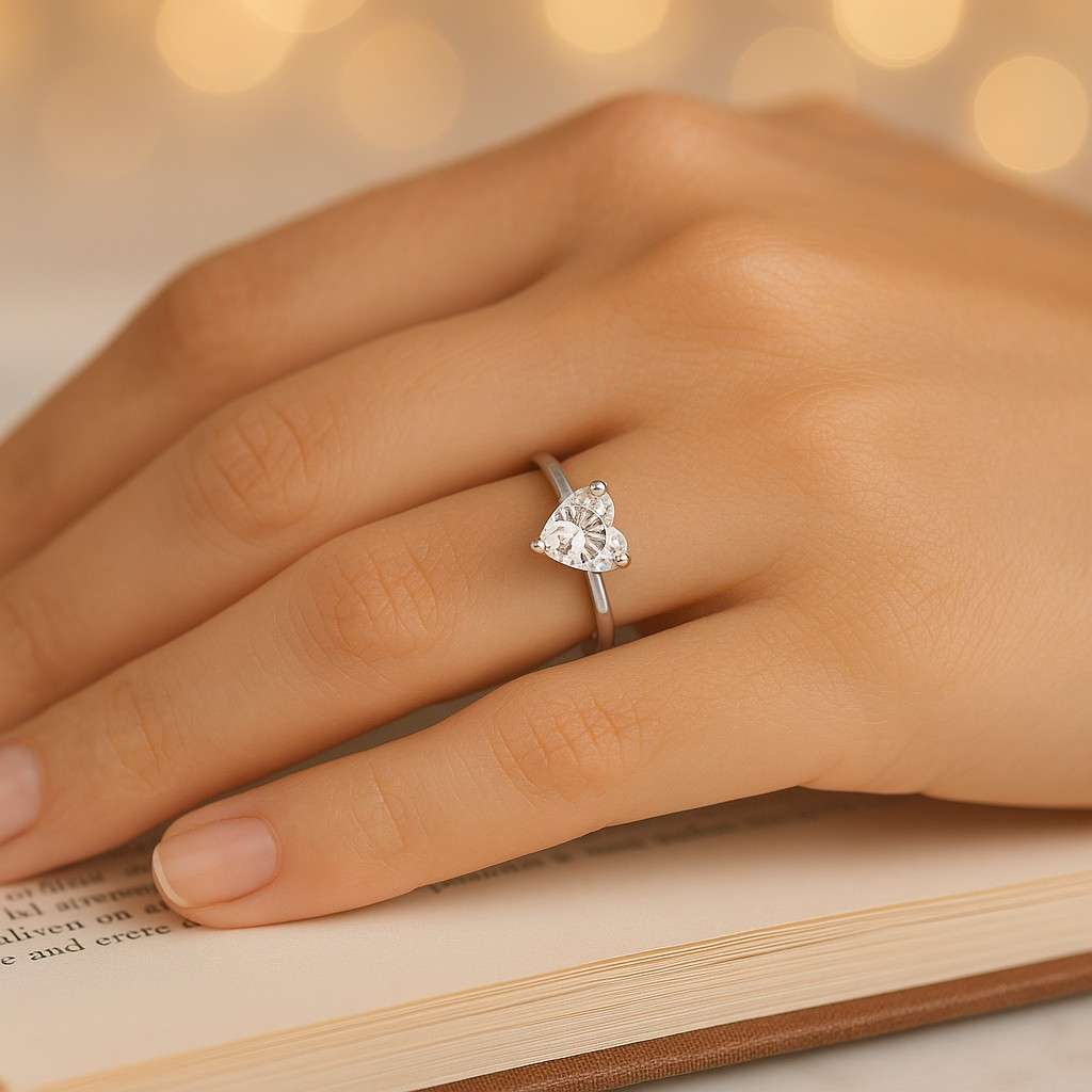 Round Lab Grown Diamond Engagement Ring for Women, 0.25 to 2.0 CT Lab Created Diamond Wedding