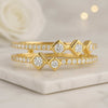 Double Row Round Diamond Wedding Band