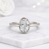 8 CT Oval Cut Lab Grown Diamond Engagement Ring