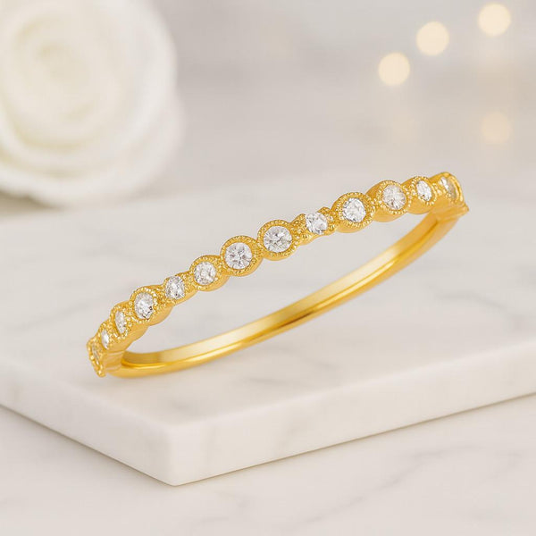 Lab Grown Diamond Full Eternity Band Round Brilliant Cut Diamond Wedding Ring