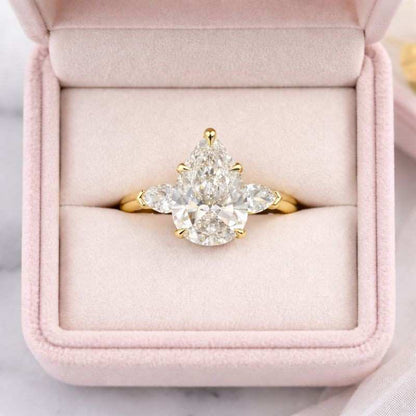 Pear Cut Lab Grown Diamond Ring