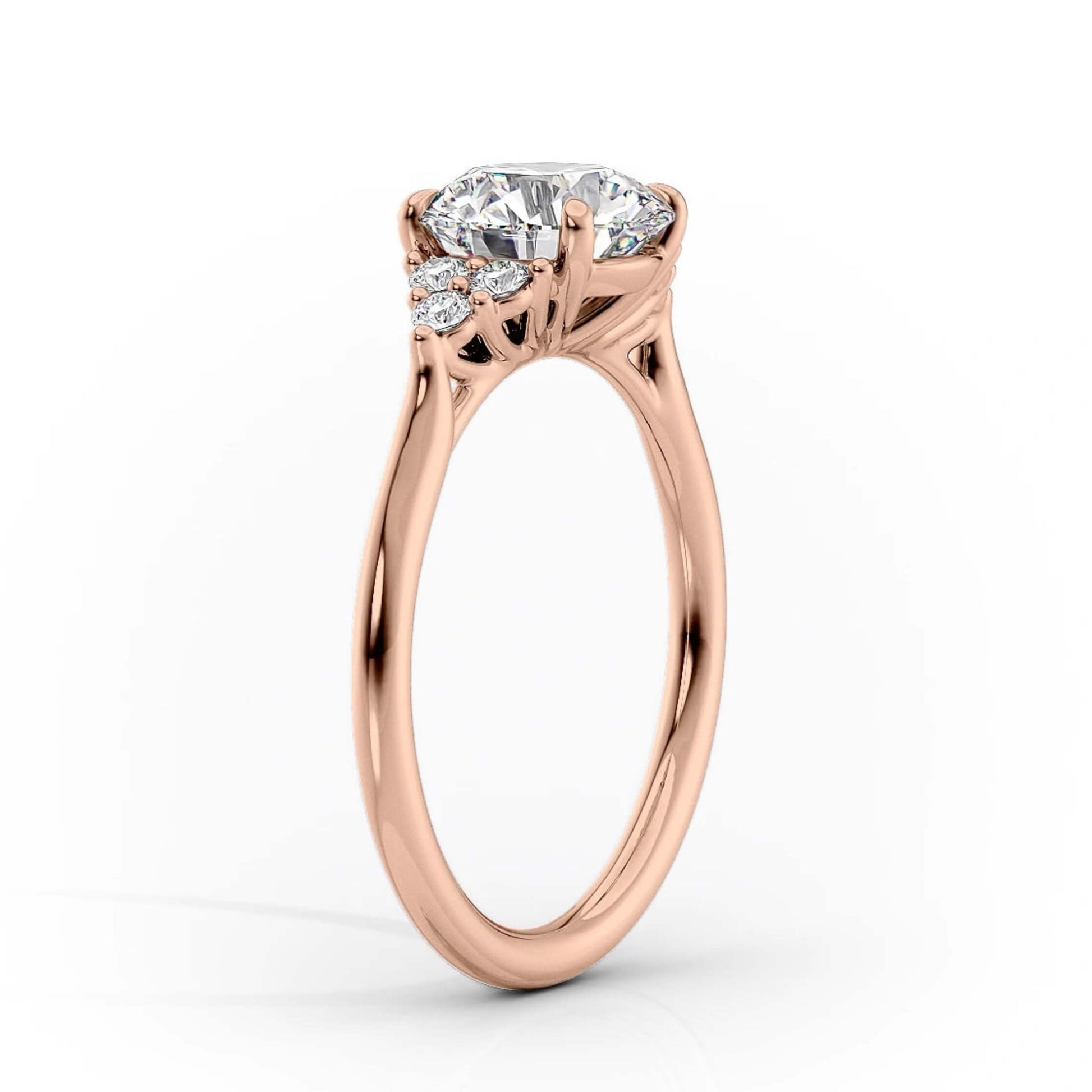 Lab Grown Diamond Wedding Ring Emerald Cut Diamond Ring for Anniversary Gift