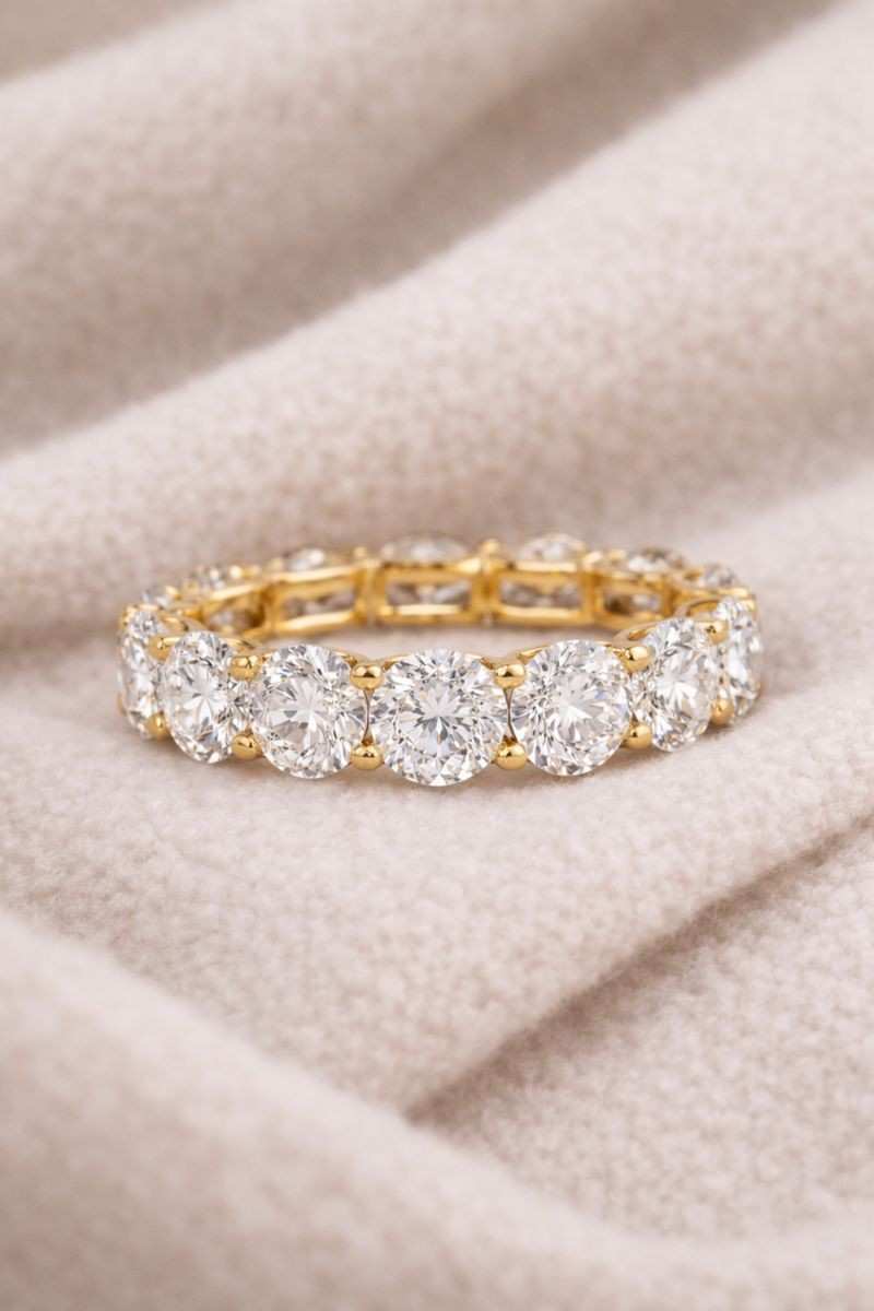 lab grown diamond stacking ring