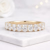 Lab Grown Oval Half Eternity Band Lab Grown Diamond Band