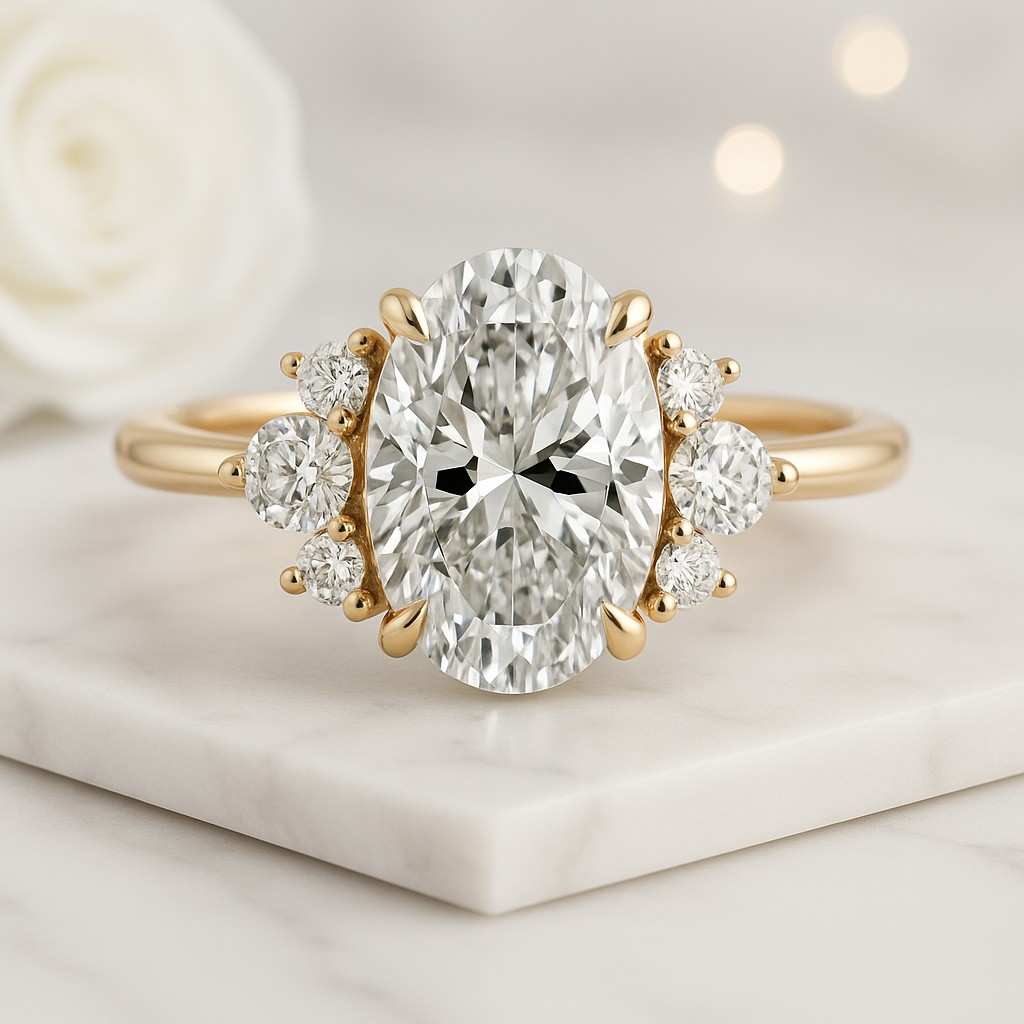 Lab grown diamond gift fort her Gold Ring Wedding Ring  Gift for her