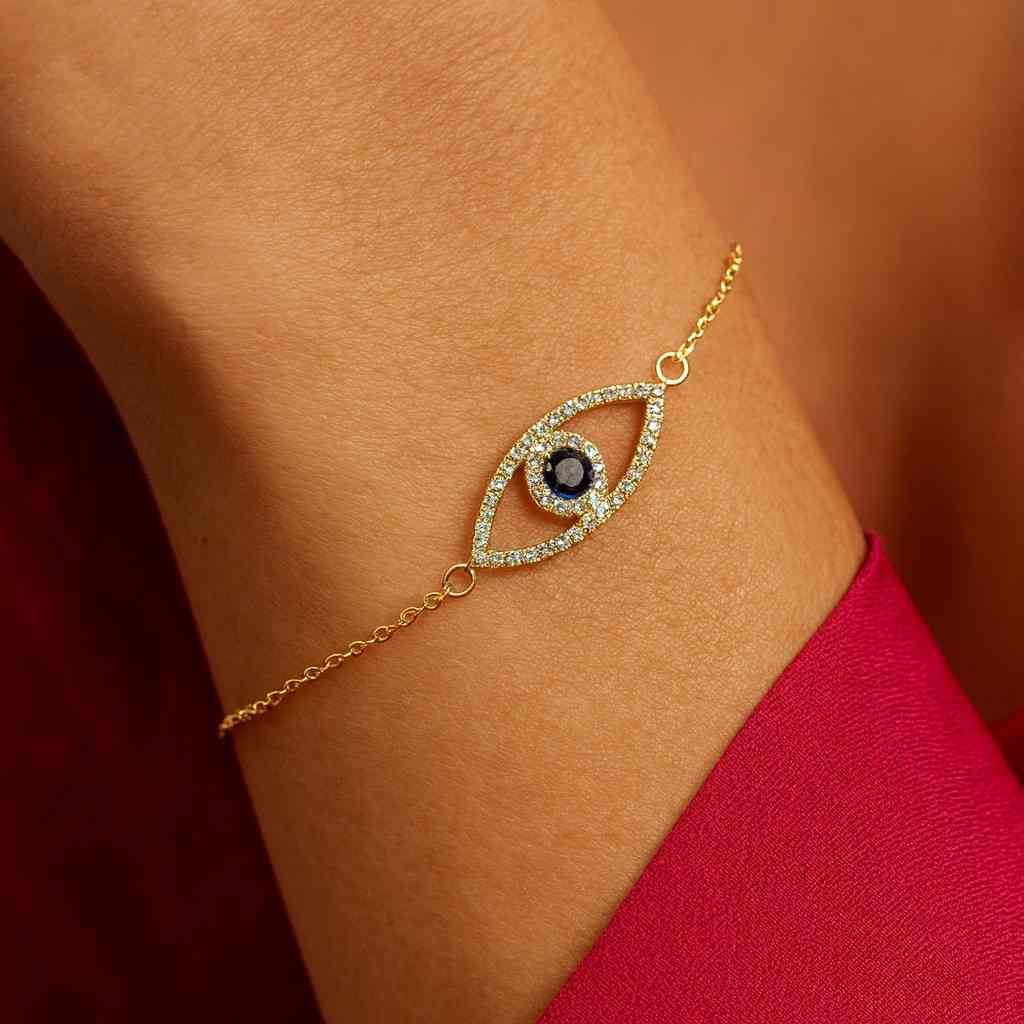 ladies gold bangle bracelet 925 sterling silver evil eye bracelet personalized birthstone evil eye bracelet