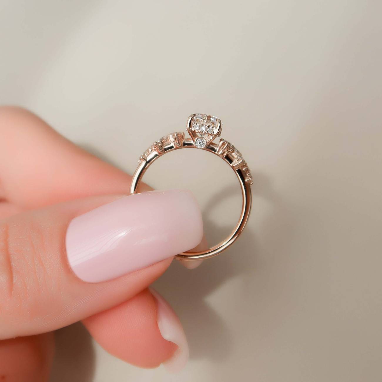 Man made simulated Diamond 3 stone Trilogy Ring in White Gold or Titanium