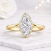 Marquise Cut 2.00 Carat Lab Grown Diamond Bezel Set Engagement Ring
