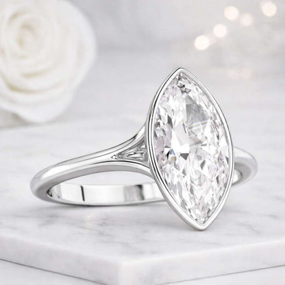 Marquise Cut Diamond Solitaire Engagement Ring