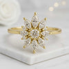 Marquise Lab-Grown Floral Anniversary Ring