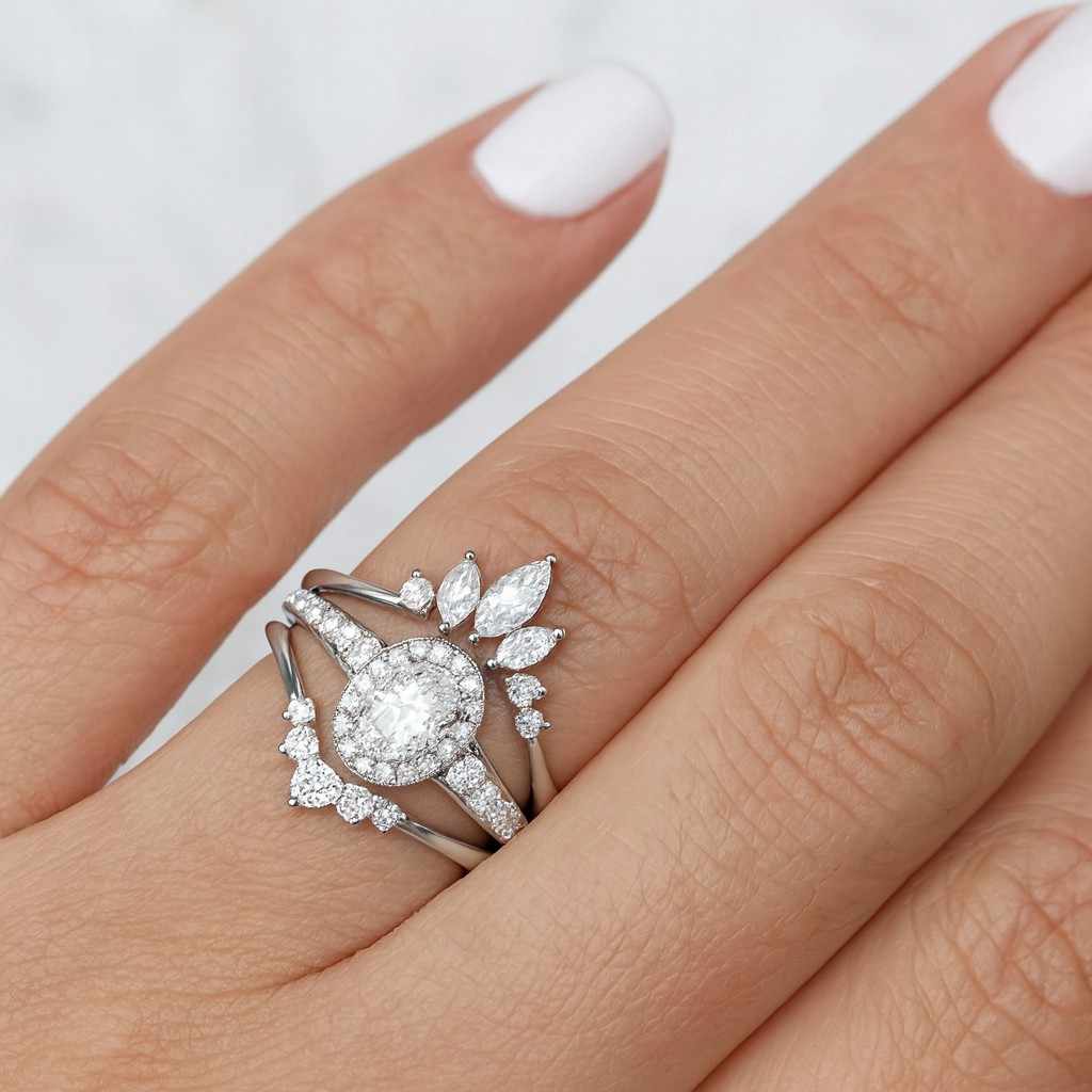 marquise cut lab grown diamond three stone engagement ring igi certificate bridal ring promise ring anniversary ring