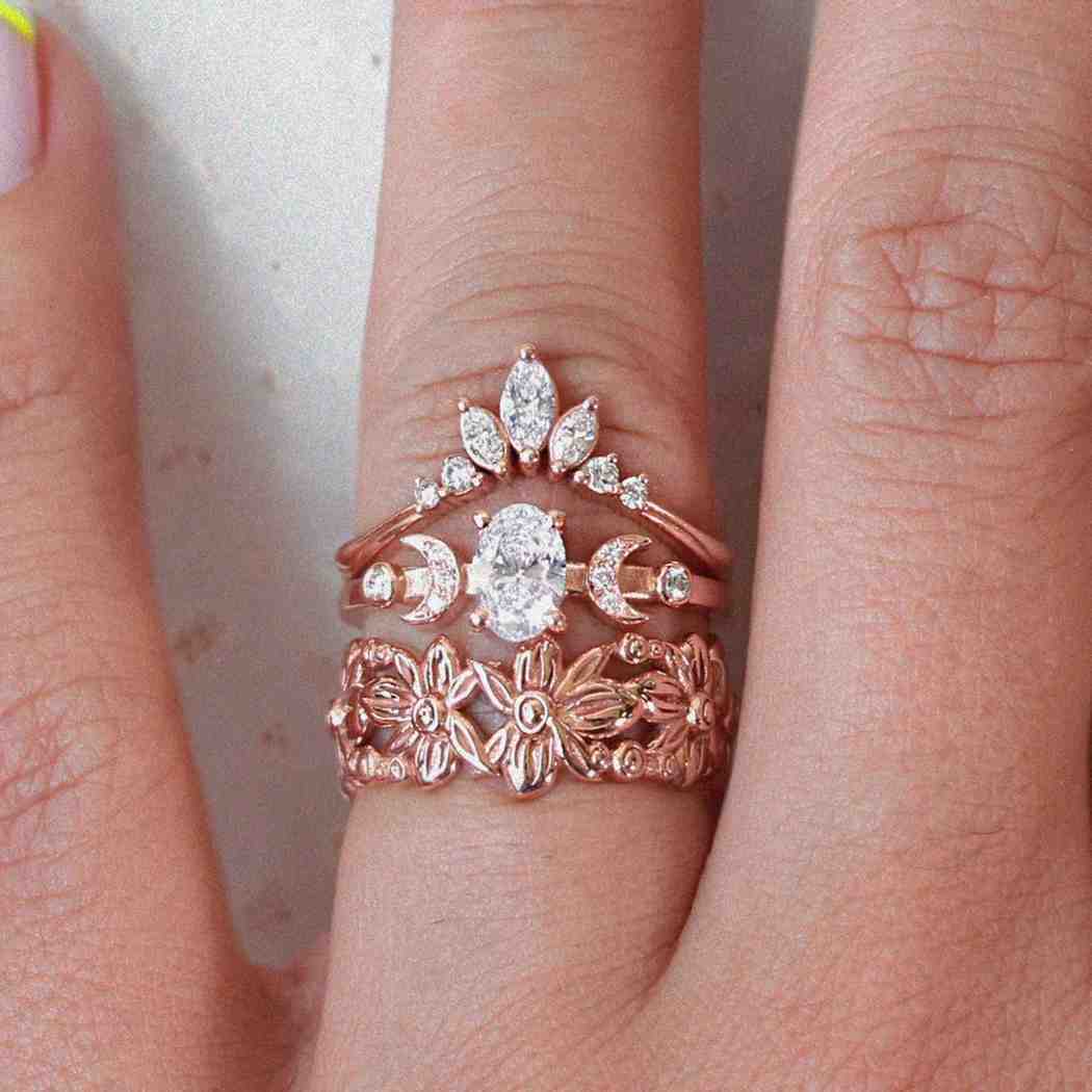 marquise cut moissanite chevron matching band