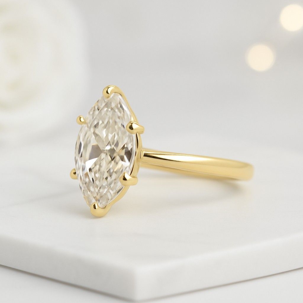 Marquise Diamond Engagement Ring