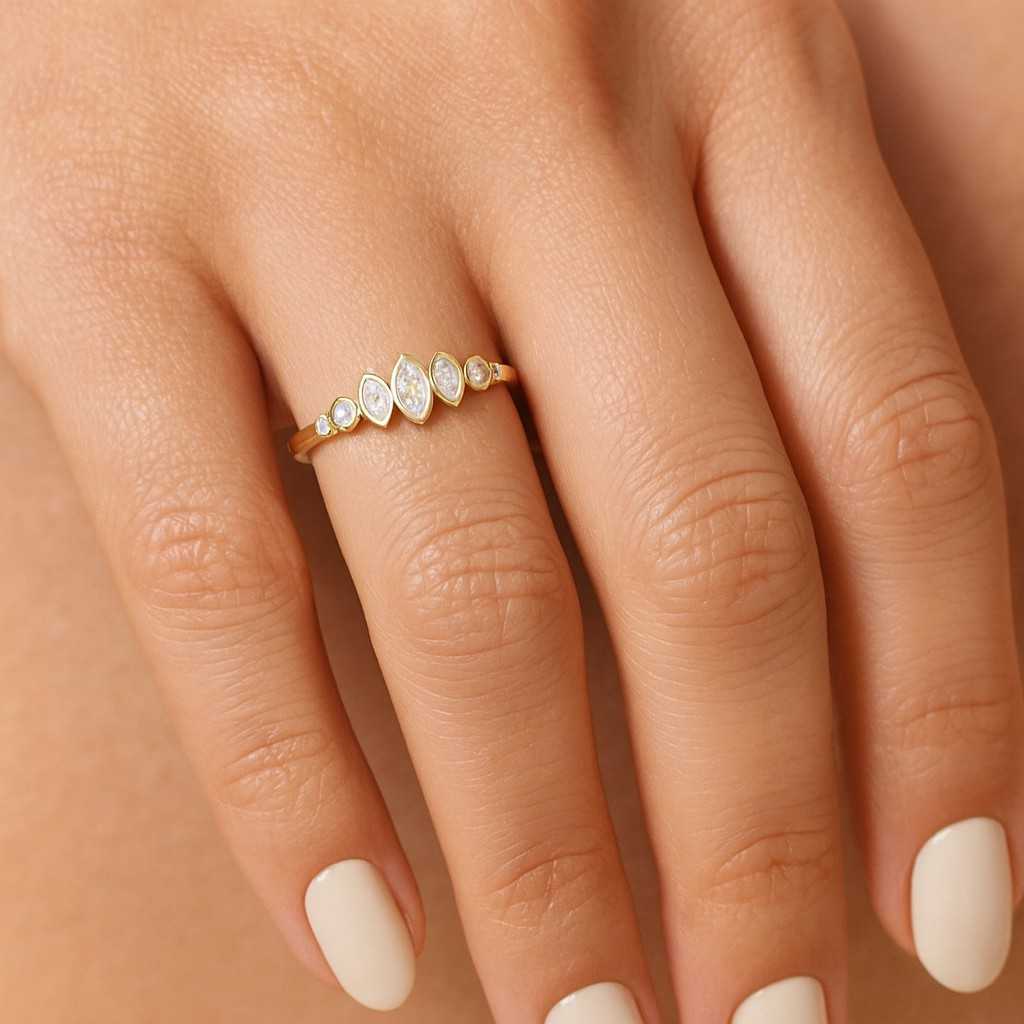 Marquise Diamond Engagement Ring 1.00ct Marquise Lab Grown Diamond Vintage Ring