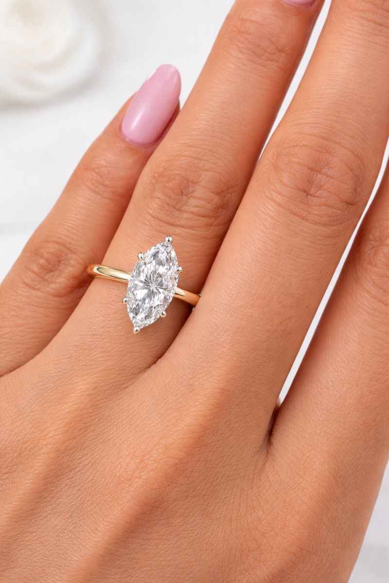Marquise Diamond Proposal Ring