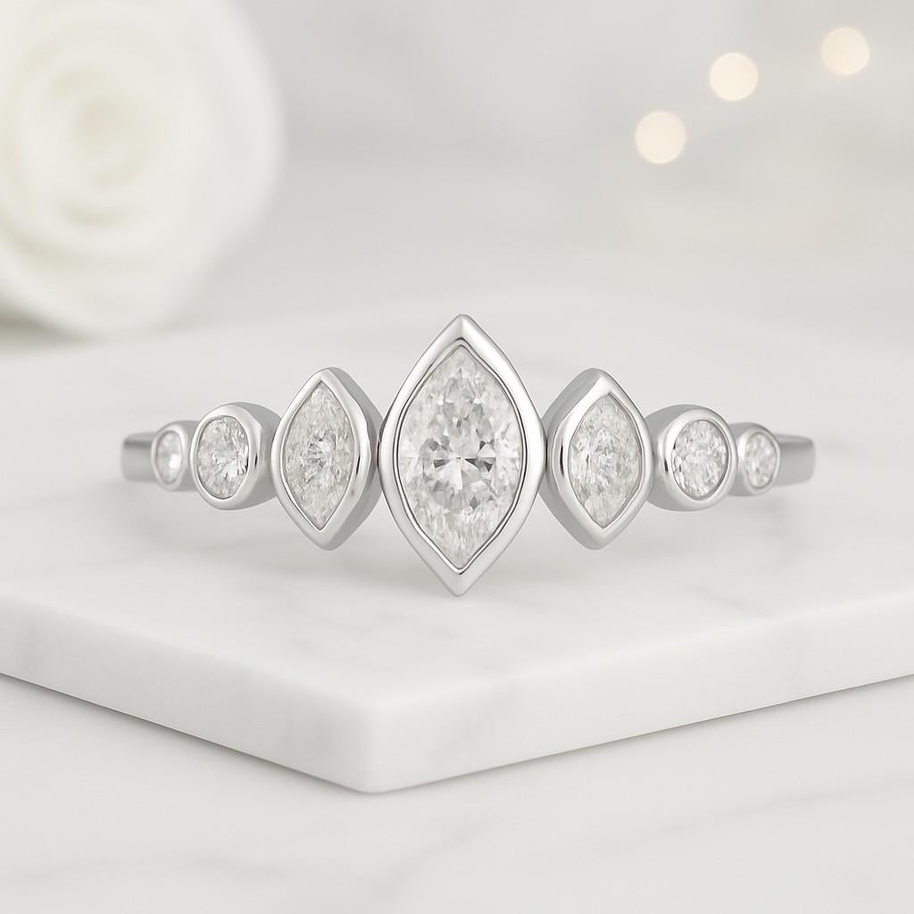 Marquise Engagement Ring IGI Certified Proposal Ring Graduating Diamond Ring Unique Anniversary Gifts for Wife