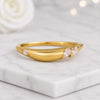 Marquise Cut Lab Grown Diamond Curved Contour Wedding Band Ring