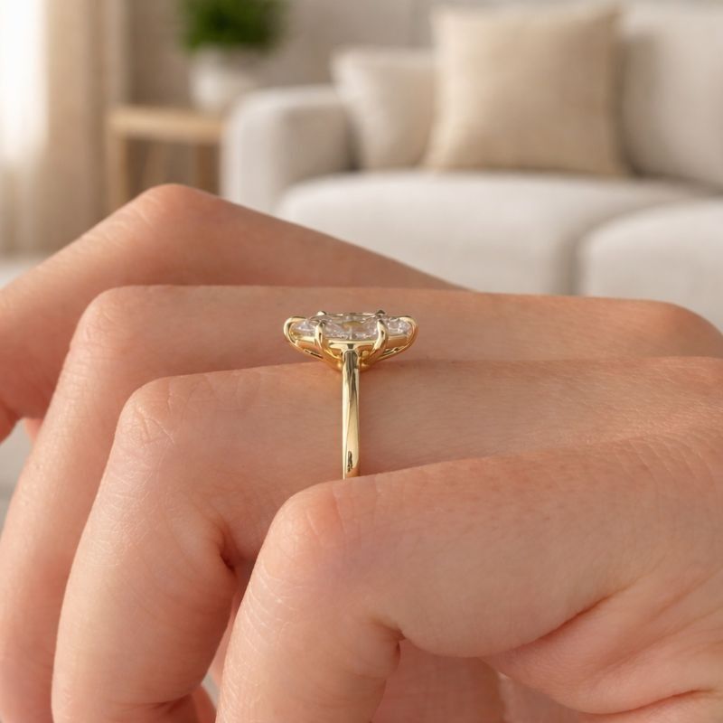 Marquise Lab Grown Diamond Solitaire Engagement Ring