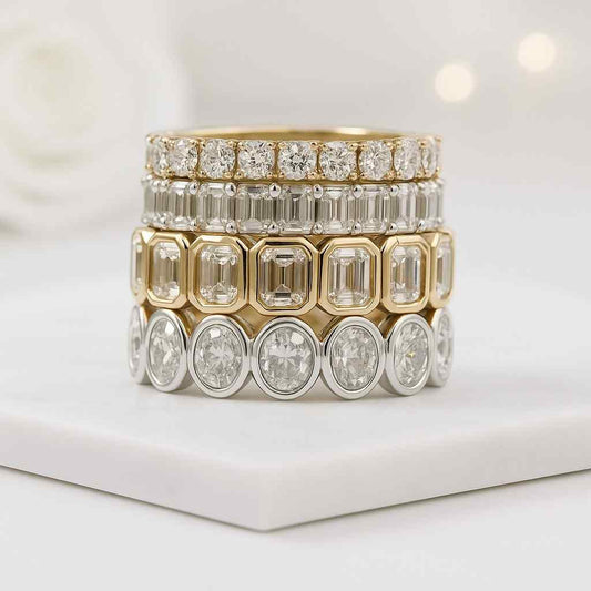 Marquise Moissanite Curved Wedding Band Vintage Yellow Gold Half Eternity Stacking Ring Unique Art deco wedding ring Anniversary ring Women
