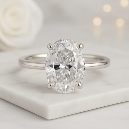 Matching Wedding Band 1.50 CT Oval Diamond Ring