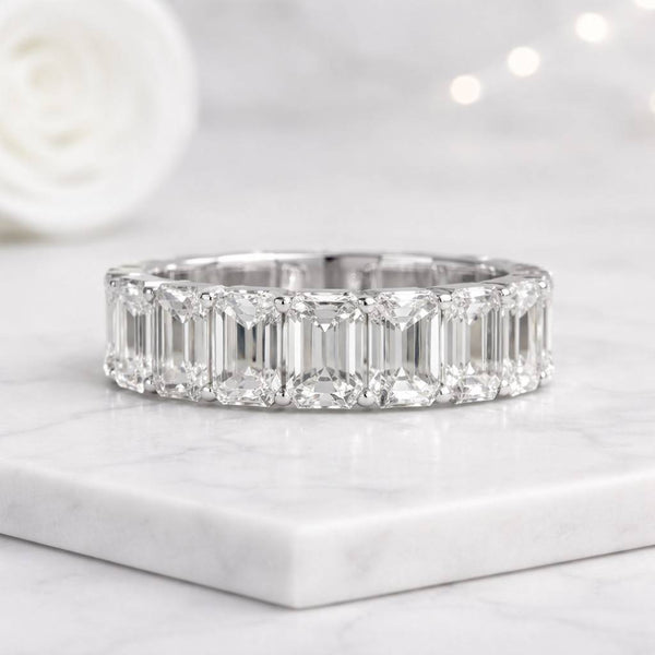 Minimalist Curved Diamond Wedding Band