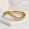 2.50 MM Personalized Curved Half Pave Wedding Band