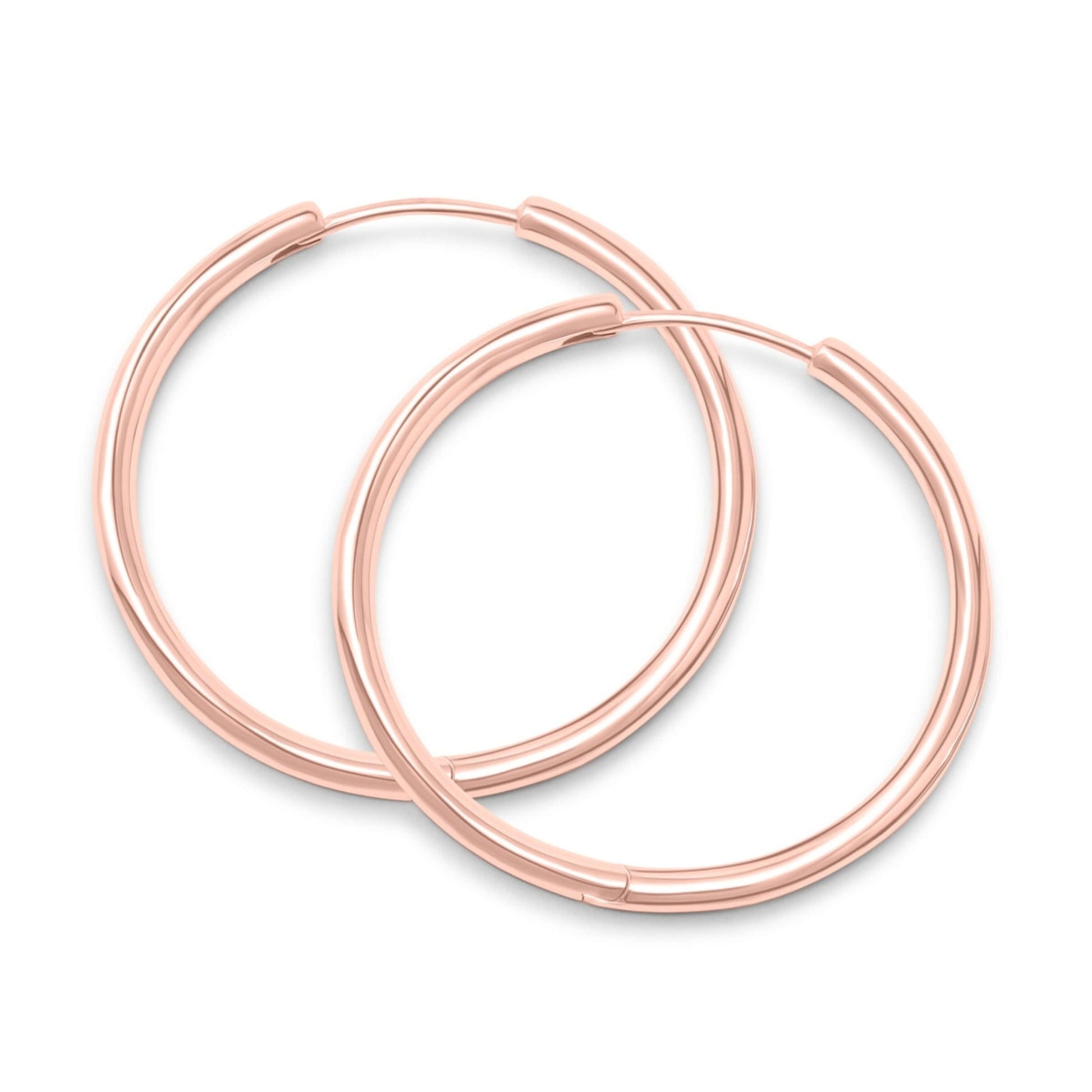 Minimalist Style Solid Gold Round Earrings