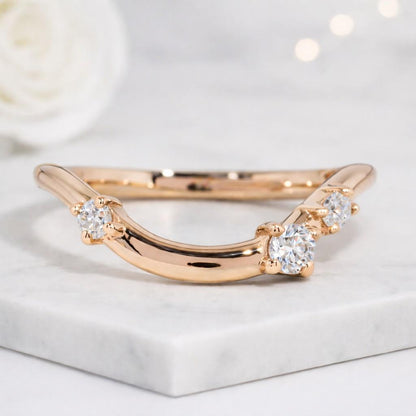 Minimalist V Shape Nesting Ring