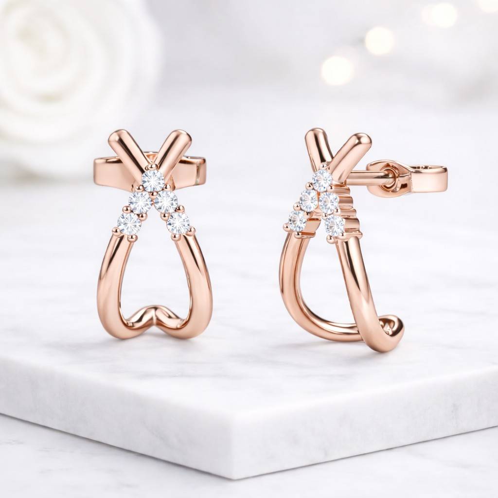 modern studs earrings, dainty diamond earrings, bridal gift