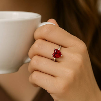 Moissanite Engagement Ring Stack Ring Promise Gold Ring Heart Shaped Diamond Ring 3CT Heart Shaped Engagement Ring