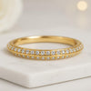 Full Eternity Knife Edge Two Side Pave Setting Ring