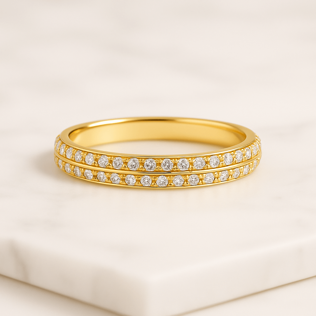 Moissanite Wedding Band