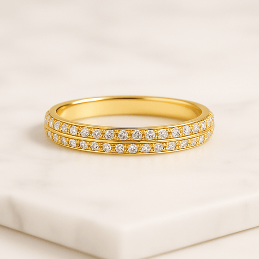 Moissanite Wedding Band