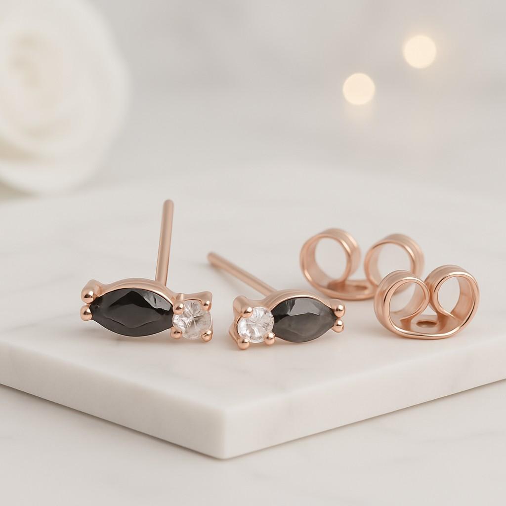 Nature Inspired Marquise Cut Natural Diamond Earrings Marquise Diamond Stud Earring For Bridal Gift 14k Solid Gold Minimalist stud Earring