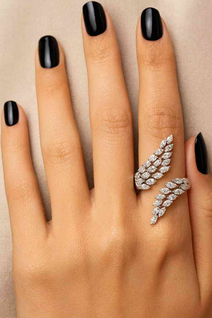 Nature Inspired Marquise Ring Marquise Engagement Ring Solid 10K 14K 18K Gold Ring Vintage Ring for Anniversary Gifts for Wife Handmade Ring