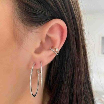 Near Colorless Moissanite Dangle Drop Proposal Earrings