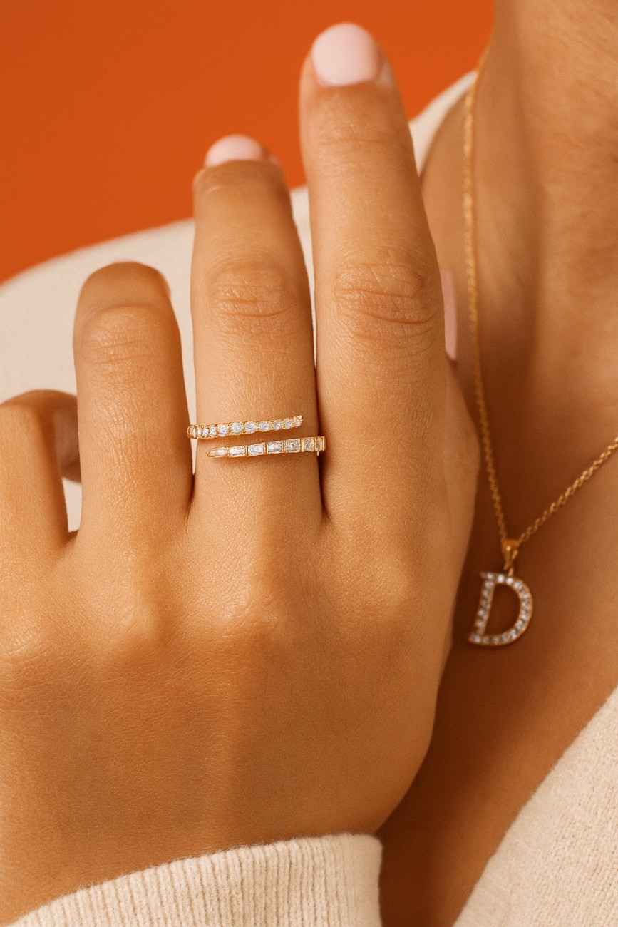 old cut lab grown diamond bypass ring conflict free diamond oec round engagement ring