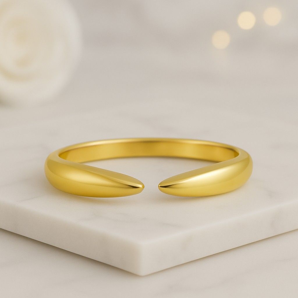 Open Band Ring  Stacking Ring  Everyday Minimalist Ring  Open Slice Ring  Stackable with Engagement or Wedding Ring  Open Cuff Ring