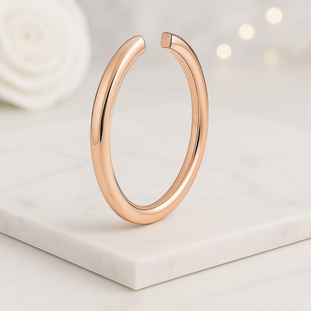 open cuff gold wedding band
