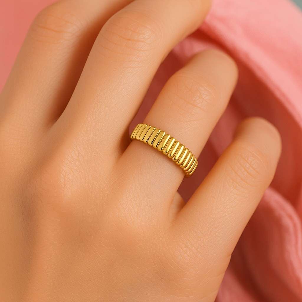 Ornamental koi fish solid gold men ring Fish and waves gold engagement ring Wedding jewelry